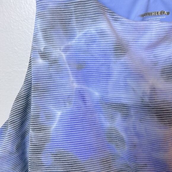 NWT Athleta Conscious Crop longline striped tie dye sports bra - Picture 3 of 9